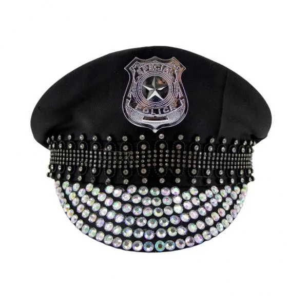 Diamond Police Hat – Black