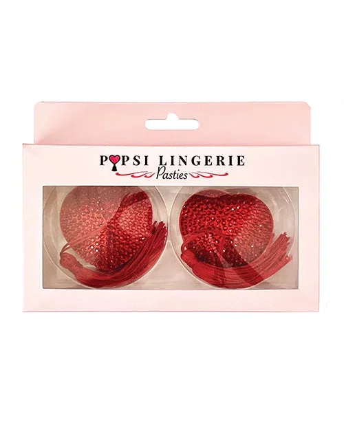 Diamond Reuseable Tassel Pasties – Red O/S