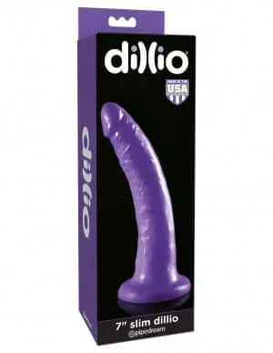 Dillio 7 inch Slim Dildo Purple