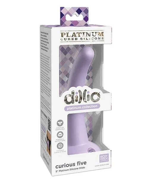 Dillio Platinum 5″ Curious Five Silicone Dildo