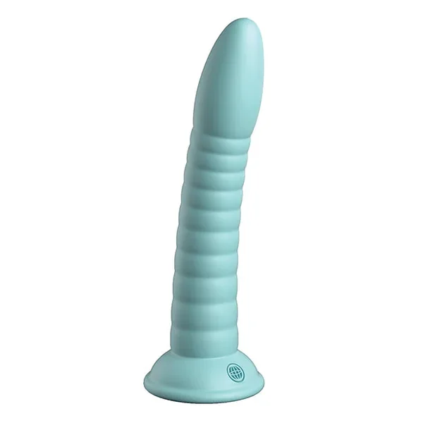 Dillio Platinum 7; Wild Thing Silicone Dildo – Teal