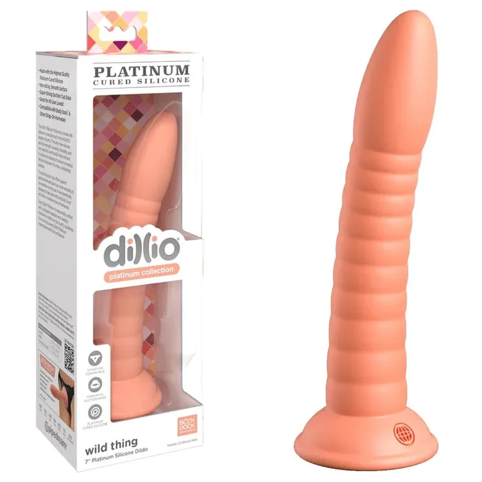 Dillio Platinum Wild Thing – Peach – Peach 17.8 cm (7”) Dong