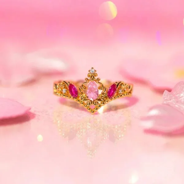 Disney Princess Sleeping Beauty Aurora Ring – Rose Gold – Size 6.5