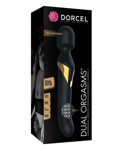Dorcel Dual Orgasms Wand Vibrator – Black and Gold