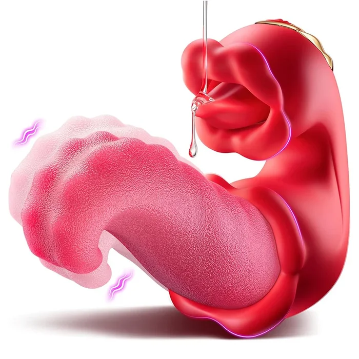 Double Tongue Vibrator Clit Licking Stimulator