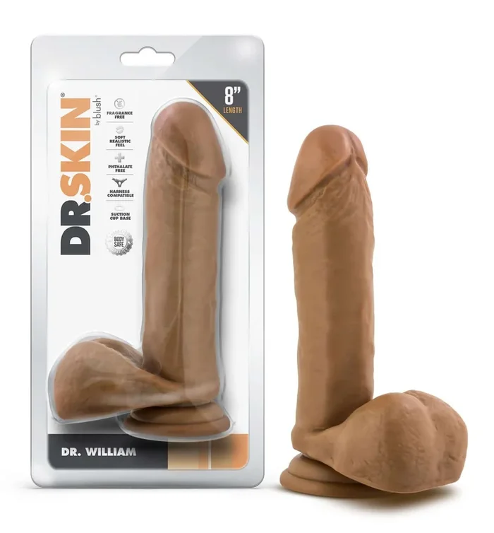 Dr. Skin – Dr. William – 8 Inch Dildo With Balls – Tan