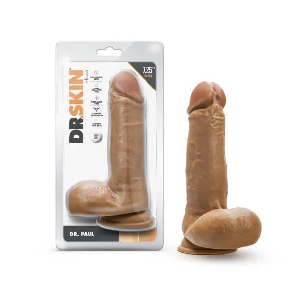 Dr. Skin Collection Dr. Paul 7.25 inches Dildo With Balls – Tan