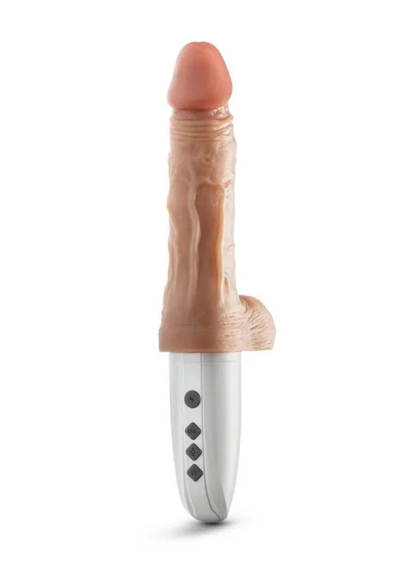 Dr. Skin Platinum Dr. Hammer Rechargeable Thrusting And Vibrating Dildo