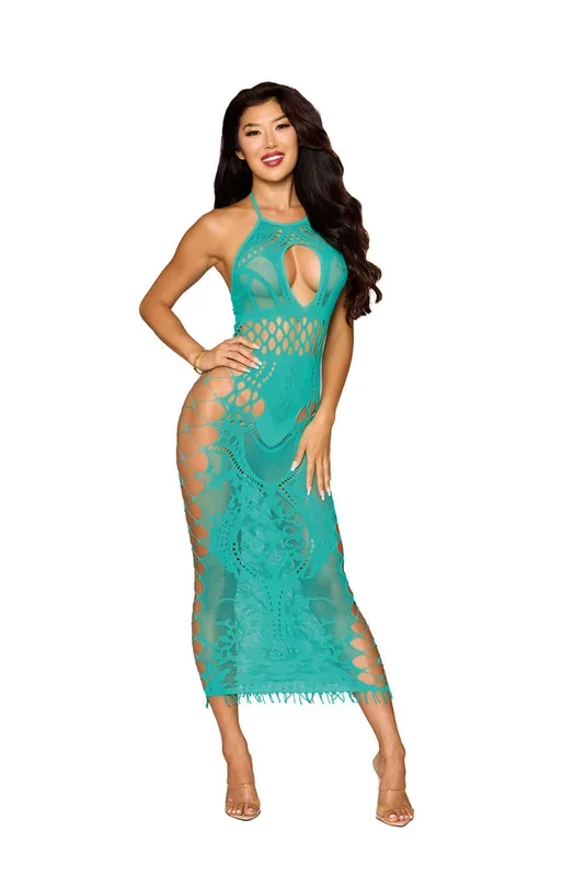 Dreamgirl Bodystocking Gown Dmnd – One Size – Agate