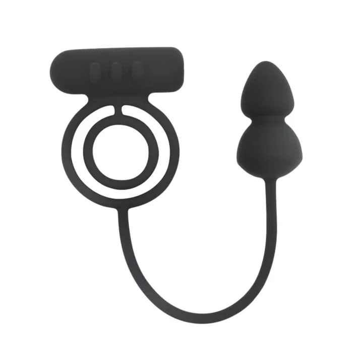 Dual Vibrating Cock Ring & Butt Plug Combo