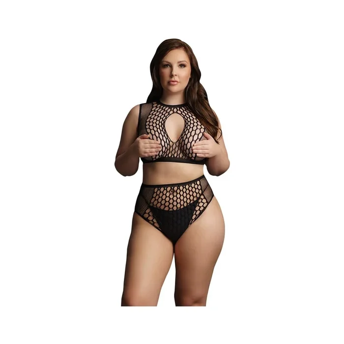 Duo Net Key-Hole Bra Set