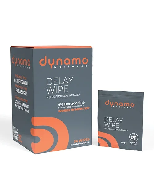 Dynamo Wellness Delay Wipe 4% – 36 Pack