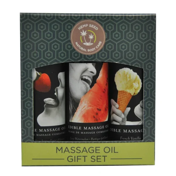 Earthly Body Edible Massage Oil Gift Set – 2 Oz
