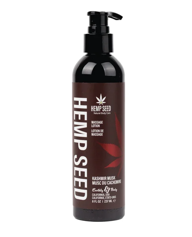 Earthly Body Hemp Seed Massage Lotion – 8 oz Kashmir Musk