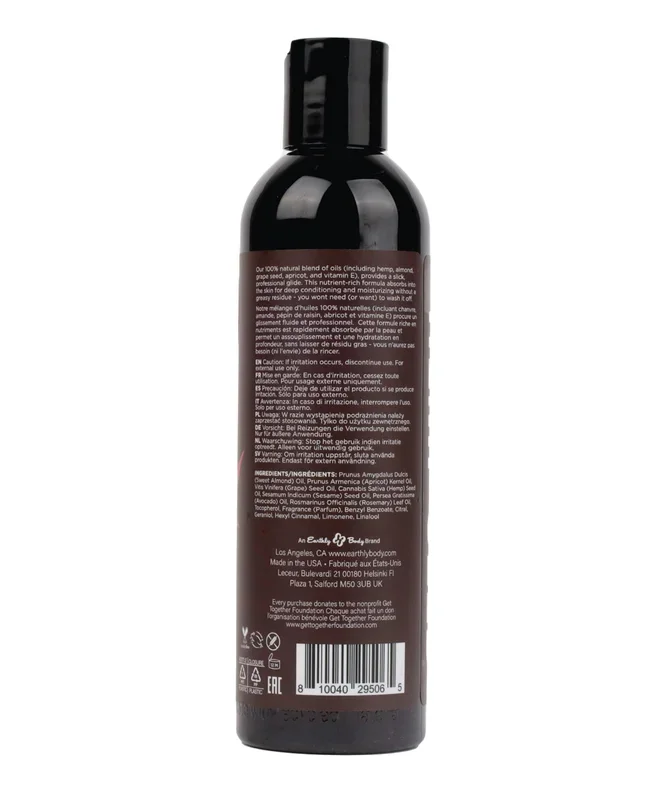 Earthly Body Massage & Body Oil – 8 oz Zen Berry Rose