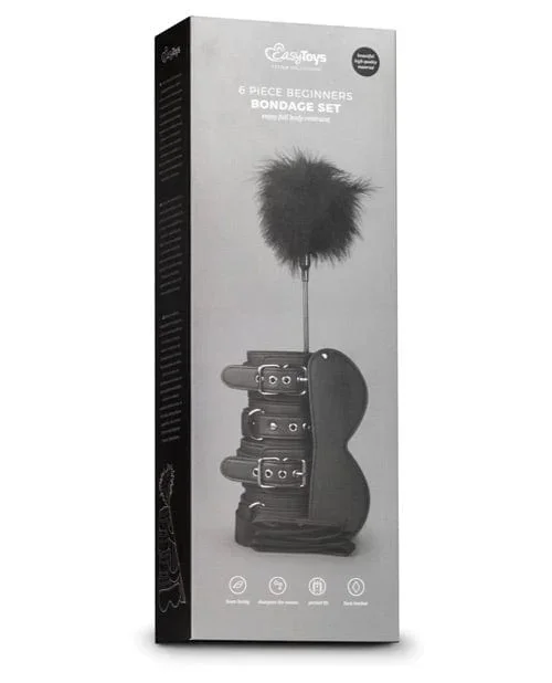 Easy Toys Beginners 6 Piece Beginners Bondage Set – Black