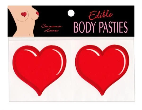 Edible Cinnamon Heart Pasties Romantic Erotic Body Candy