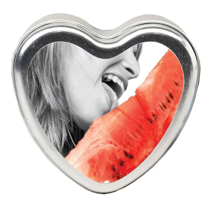 Edible Heart Candle Watermelon 4 Oz