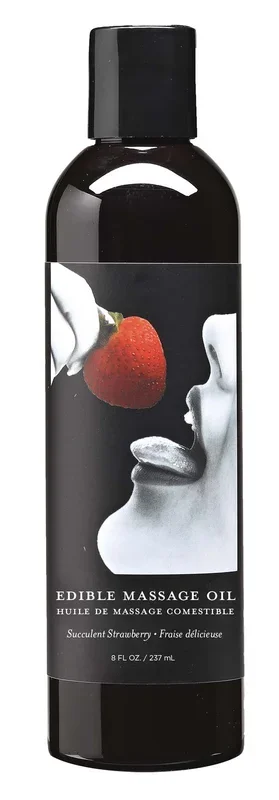 Edible Massage Oil – Strawberry – 8 Fl. Oz.