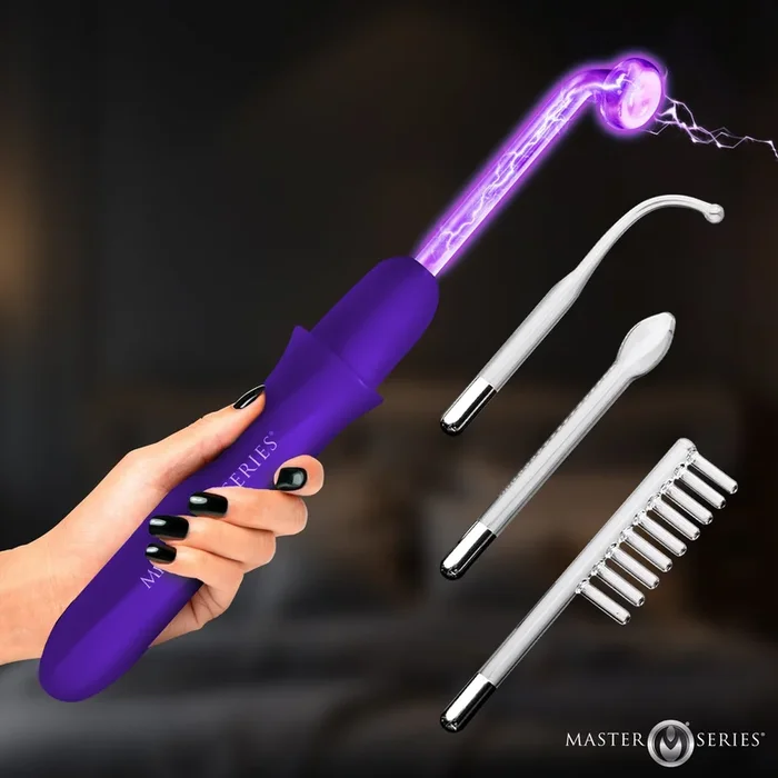 Elektrawand Rechargeable Violet Wand with Attachments – Purple