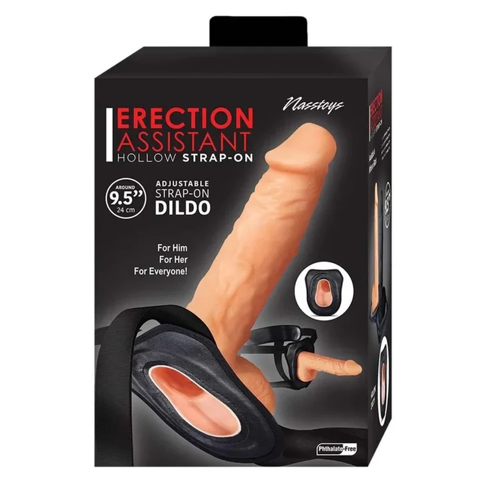 Erection Assistant 9.5 Inch Hollow Strap-On