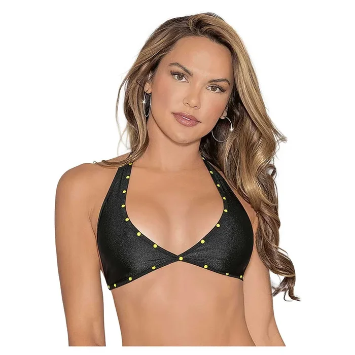 Escante Glow Stones Black Light Dancewear Tri Bra