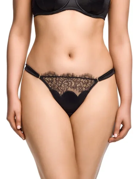 Esther Crotchless Tanga – Black –