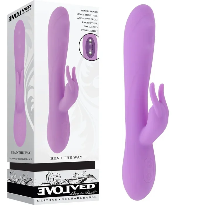 Evolved BEAD THE WAY – Pink 23.2 cm USB Rechargeable Rabbit Vibrator