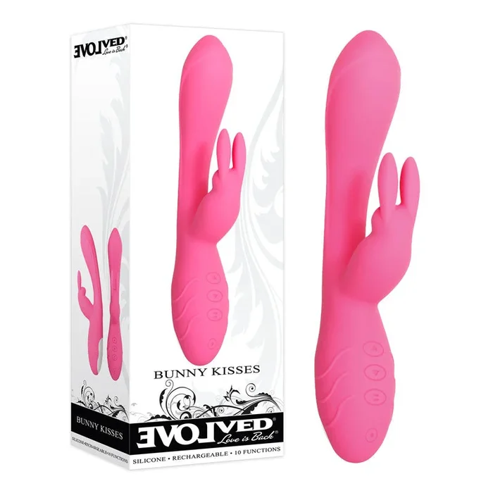 Evolved Bunny Kisses – Pink 20 cm USB Rechargeable Rabbit Vibrator