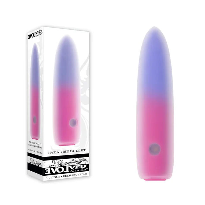 Evolved PARADISE BULLET – Pink/Purple 10.2 cm USB Rechargeable Bullet