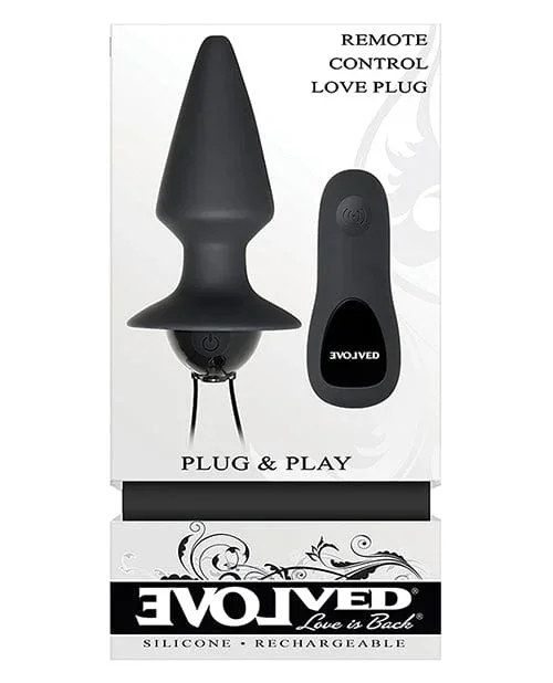Evolved Plug & Play Remote Anal Plug – Black