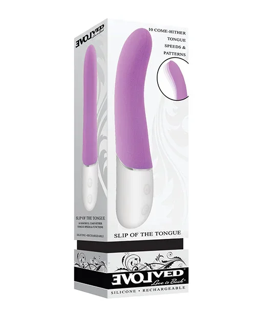 Evolved Slip of the Tongue G-Spot Vibrator – Purple/White