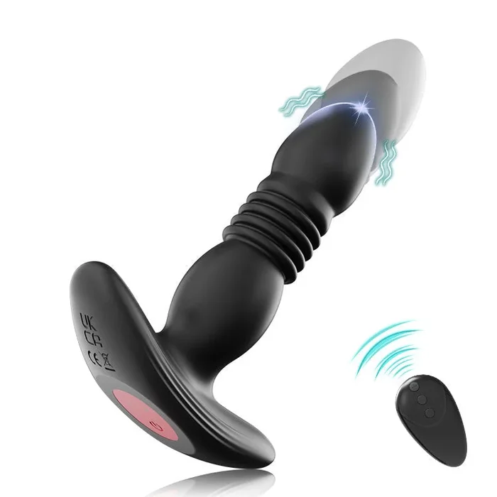Expanding Vibrating Anal Plug with Remote Control and Multiple Speeds