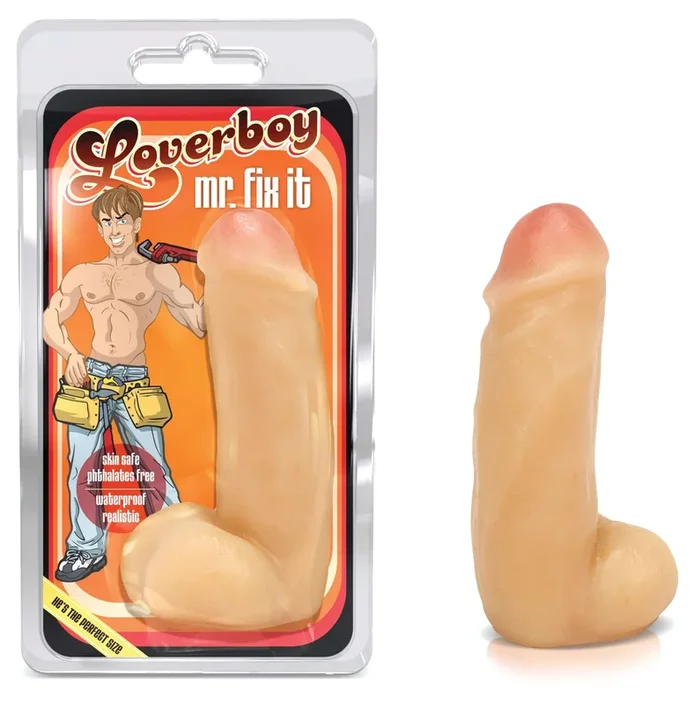 Experience Ultimate Satisfaction with Blush Novelties Loverboy Series Mr. Fix It Beige Dong