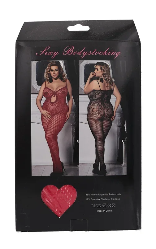 EXTRA SEXY CROCHET FISHNET RED O/S