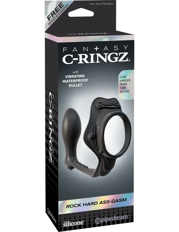 Fantasy C-Ringz Rock Hard Ass Gasm – Black