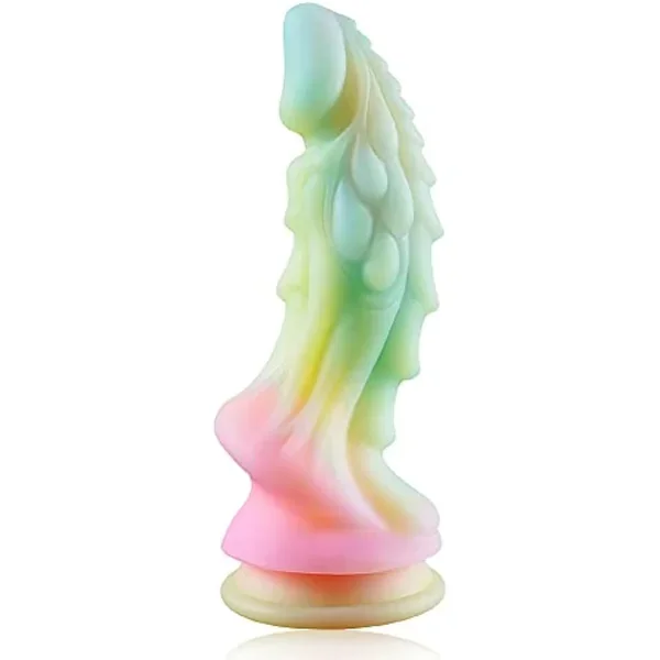 Fantasy Dildo With Suction Cup Silicone Thick Monster Kylin Unicorn Dildos G-Spot And Prostate Stimulation Hands-Free Play Sex Toys For Men Women (M)