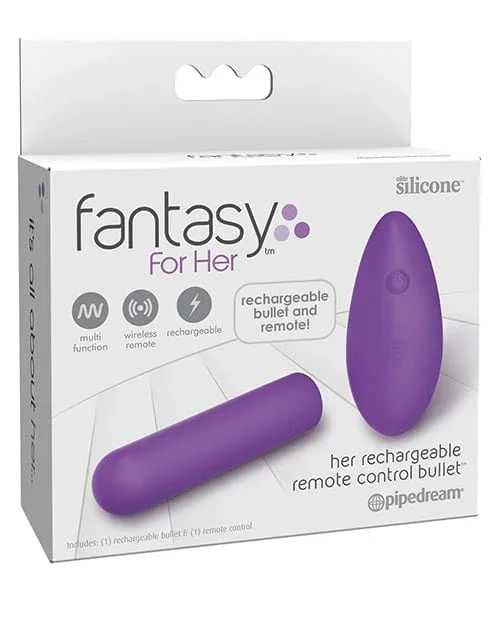 Fantasy For Her Rechargeable Remote Control Bullet – Purple