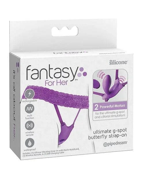 Fantasy For Her Ultimate G-spot Butterfly Strap On – Purple