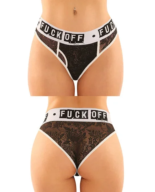 Fantasy Lingerie Vibes Fuck Off Buddy Pack 2 pc. Lace Boyfriend Brief & Lace Thong