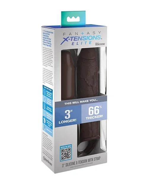 Fantasy X-tensions Elite 7 Inch Extension W-strap – Brown