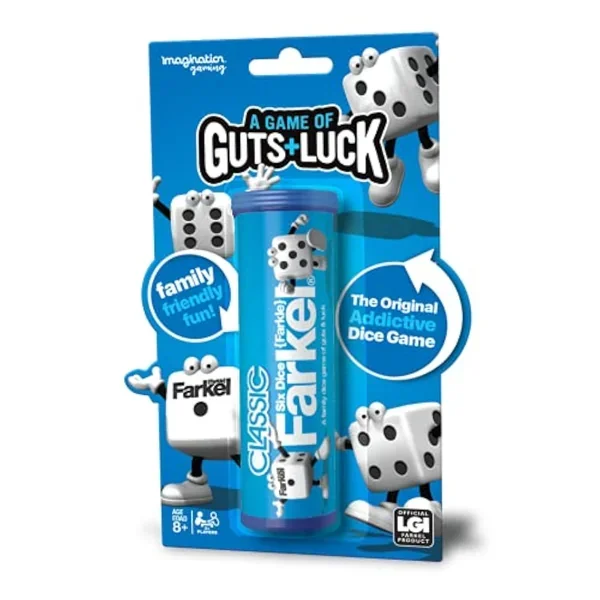 Farkel Dice Tube, The Classic Addictive Game Of Guts & Luck, Family Friendl