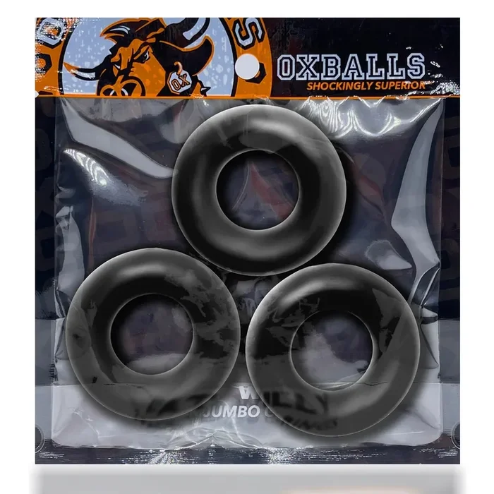 Fat Willy 3-Pack Jumbo C-Rings – Black