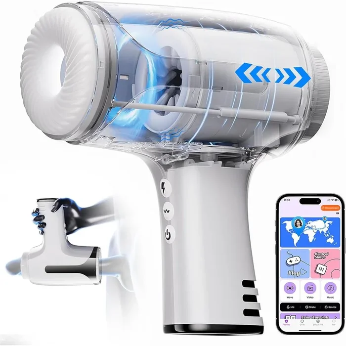 Faye Through-Hole Thrusting Male Masterbator Vibrating Stroker with Smart APP Play – Partner-Approved