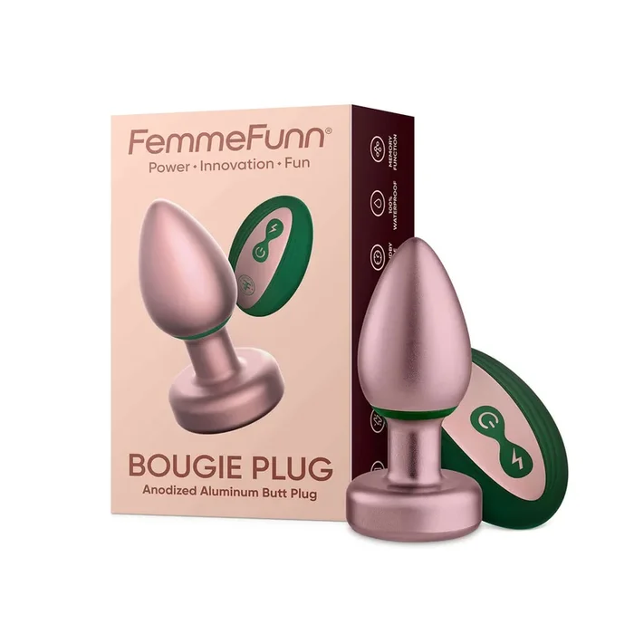 FemmeFun Bougie Plug Anodized Aluminum Butt Plug Rose Gold
