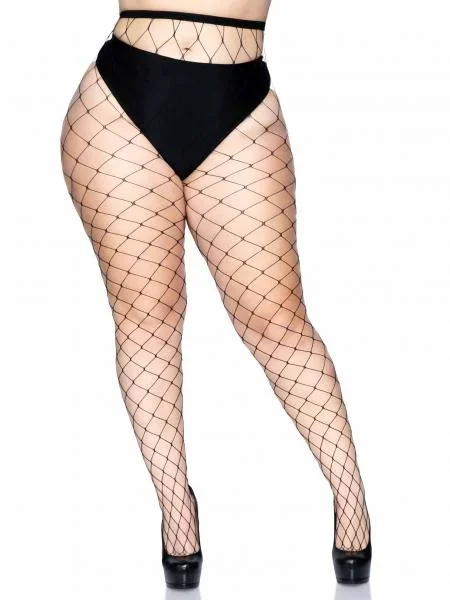 Fence Net Pantyhose – Black – Queen