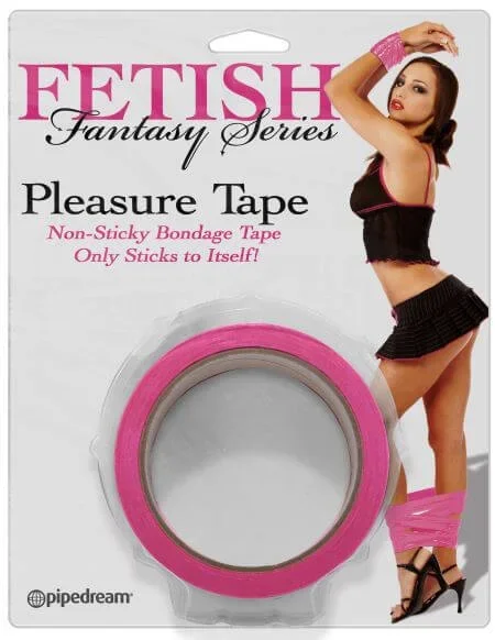 Fetish Fantasy Pleasure Tape – Pink | Non-Sticky Bondage Tape for Restraints & Roleplay