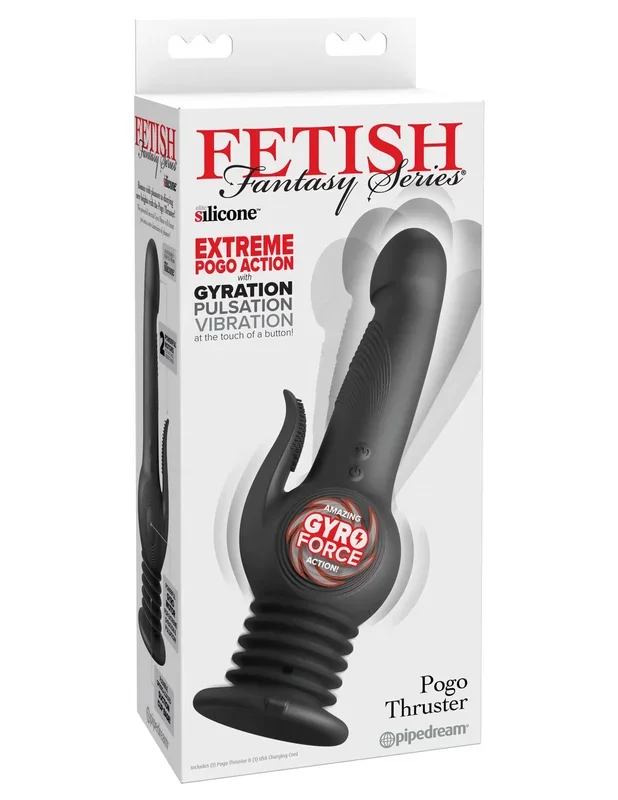 Fetish Fantasy Series Pogo Thruster Rabbit Vibrator – Black