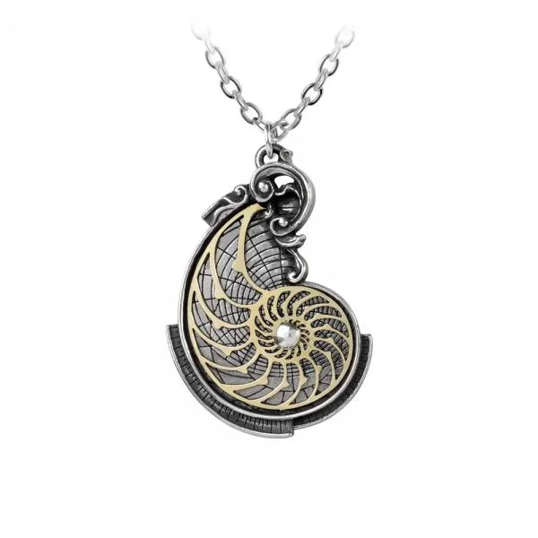 Fibonacci’s Golden Spiral Pendant Necklace