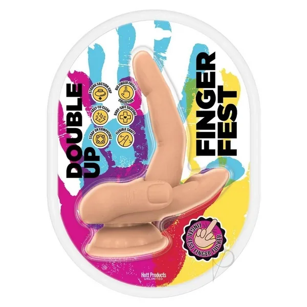 Finger Fest Double Up Dildo Vanilla